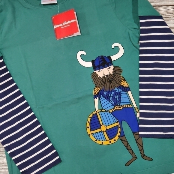 Hanna Andersson Viking Top Organic Cotton Long-Sleeve Top Size 8 (130 cm) - Picture 4 of 12